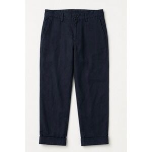 Engineered Garments Mens XS Navy Blue 100% Linen Cuffed Trousers Made in USA